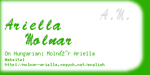 ariella molnar business card
